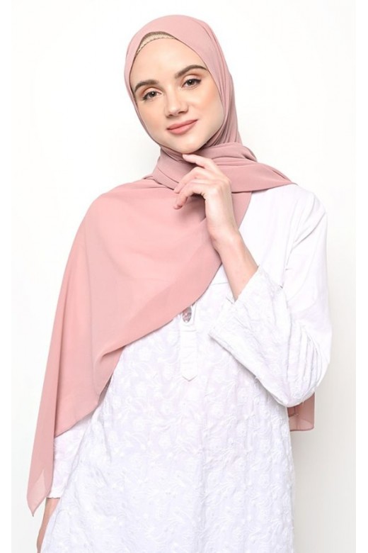 Pasmina Cerutti Baby Doll Jahit Tepi Old Rose